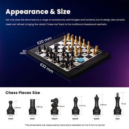 AI Robotic Chessboard with Wooden Pieces