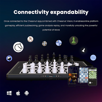 AI Robotic Chessboard with Wooden Pieces