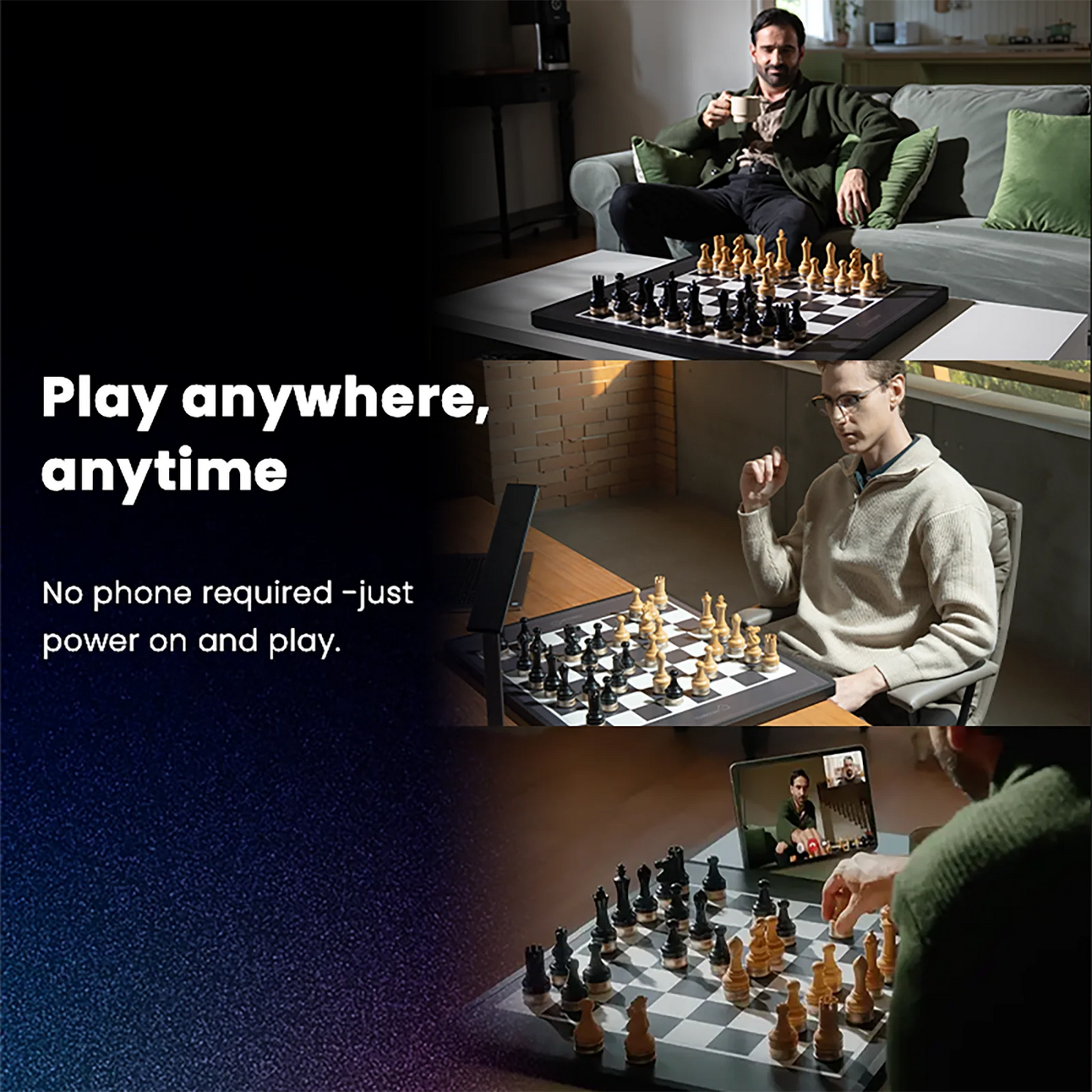 AI Robotic Chessboard with Wooden Pieces